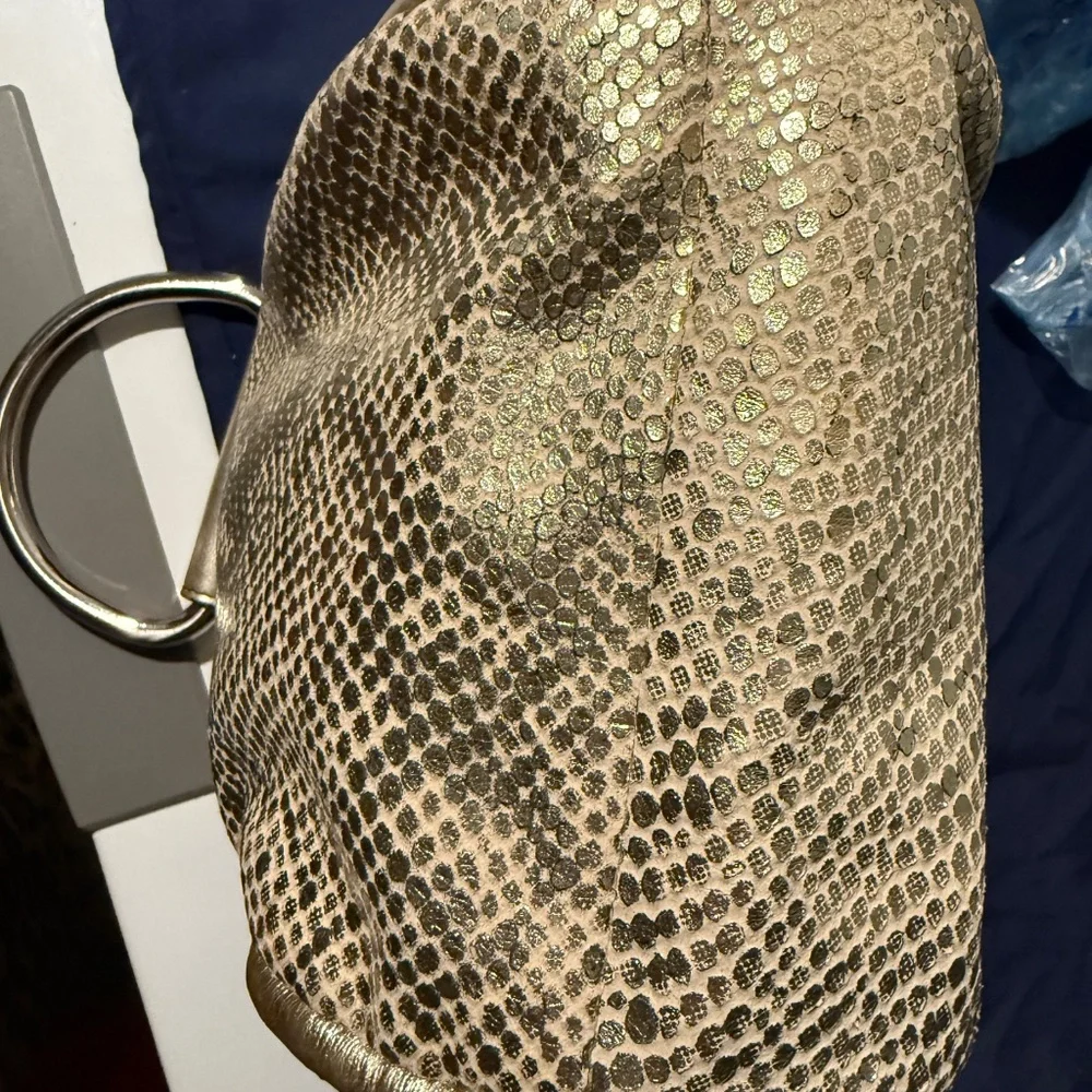 Kenneth Cole Snake Print Leather Mini Satchel Evening Bag HTF Rare BNNU Vintage - Picture 6 of 10